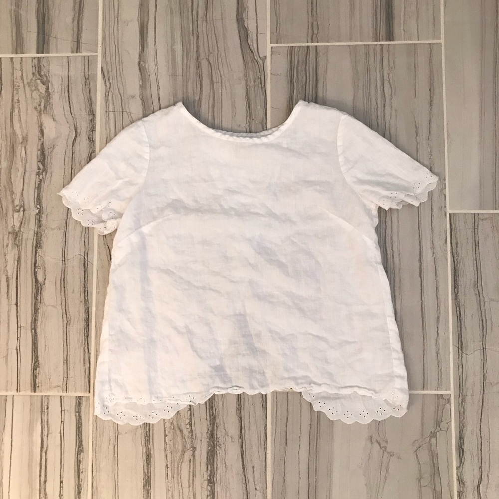 J. Crew linen top.